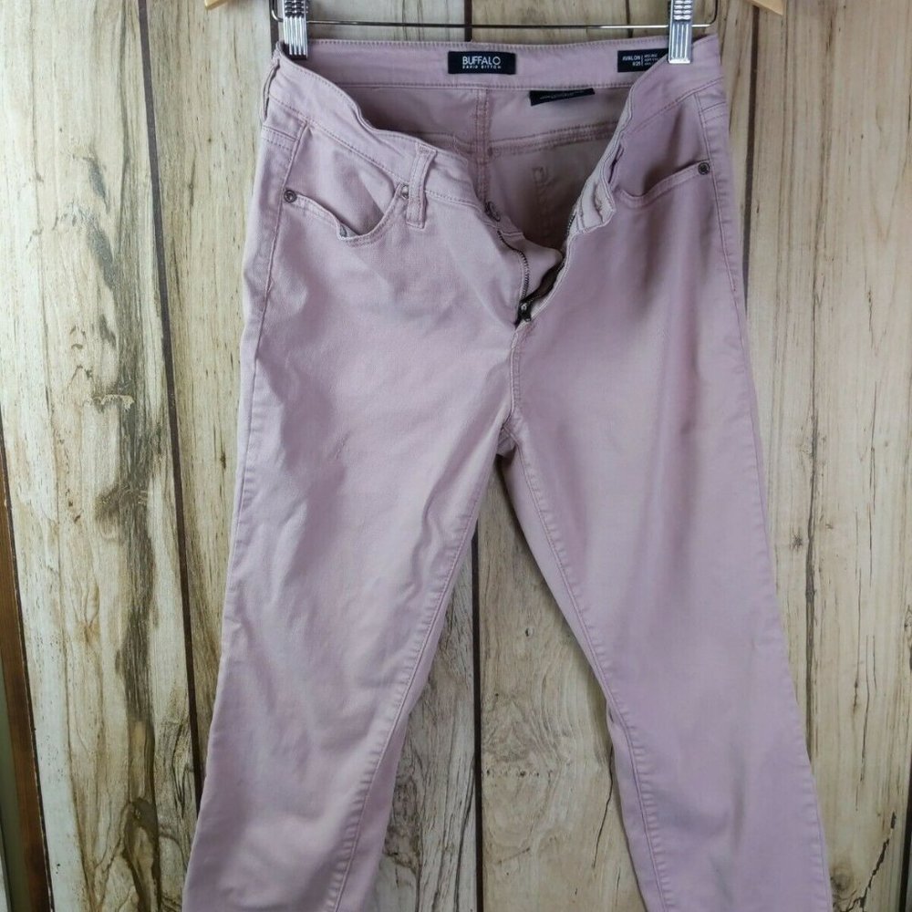 Buffalo Women's Avalon Soft Stretch Skinny Ankle Gazer Jeans Mauve Pink 8